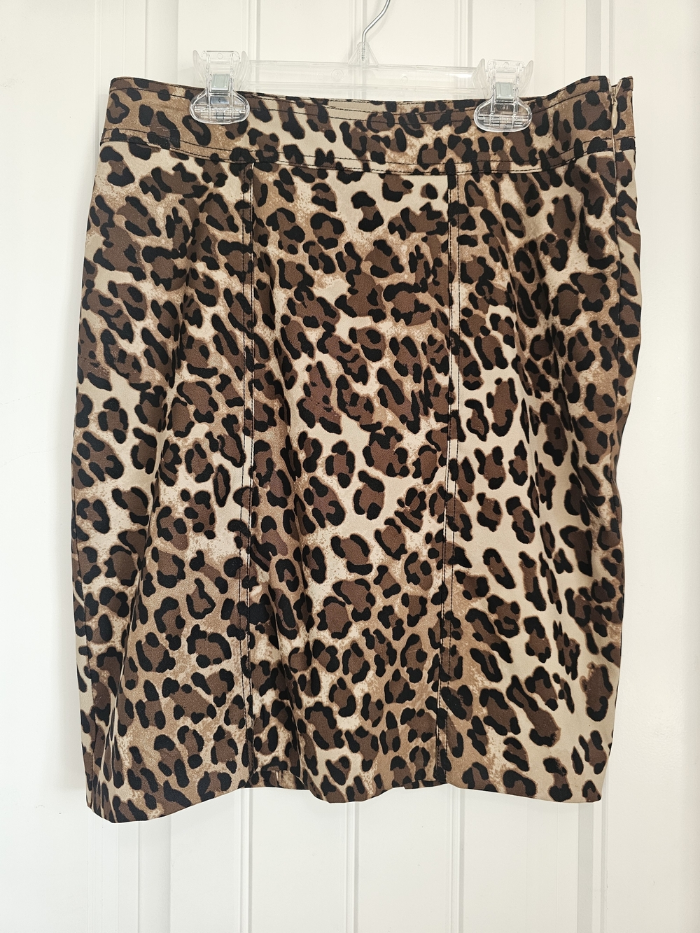 Cache Leopard-Print Pencil Skirt - Brown, Black, Cream